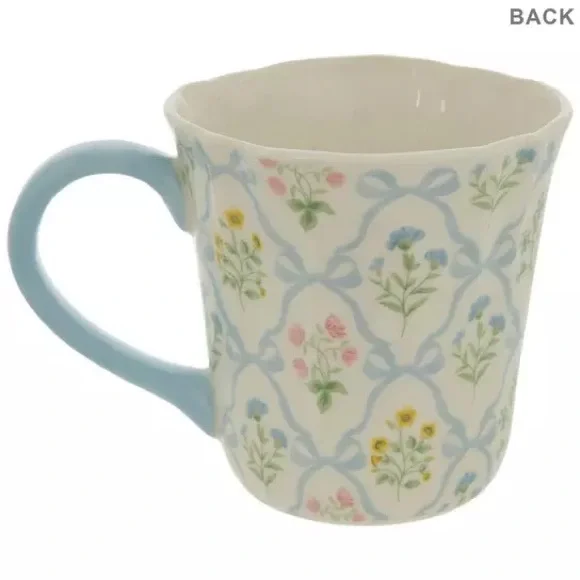 (2) Blue Bows & Flowers Mug - Picture 3 of 3